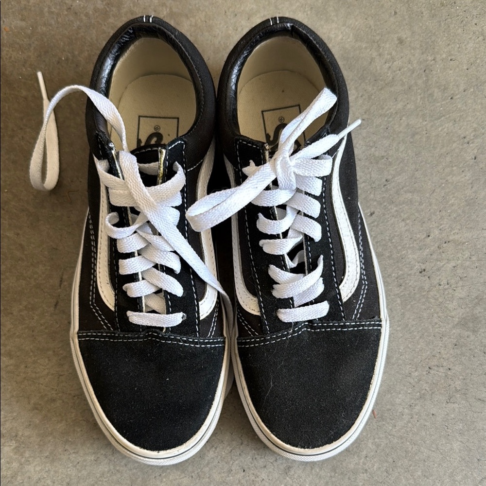 Vans Black and White Lace-Up Shoes